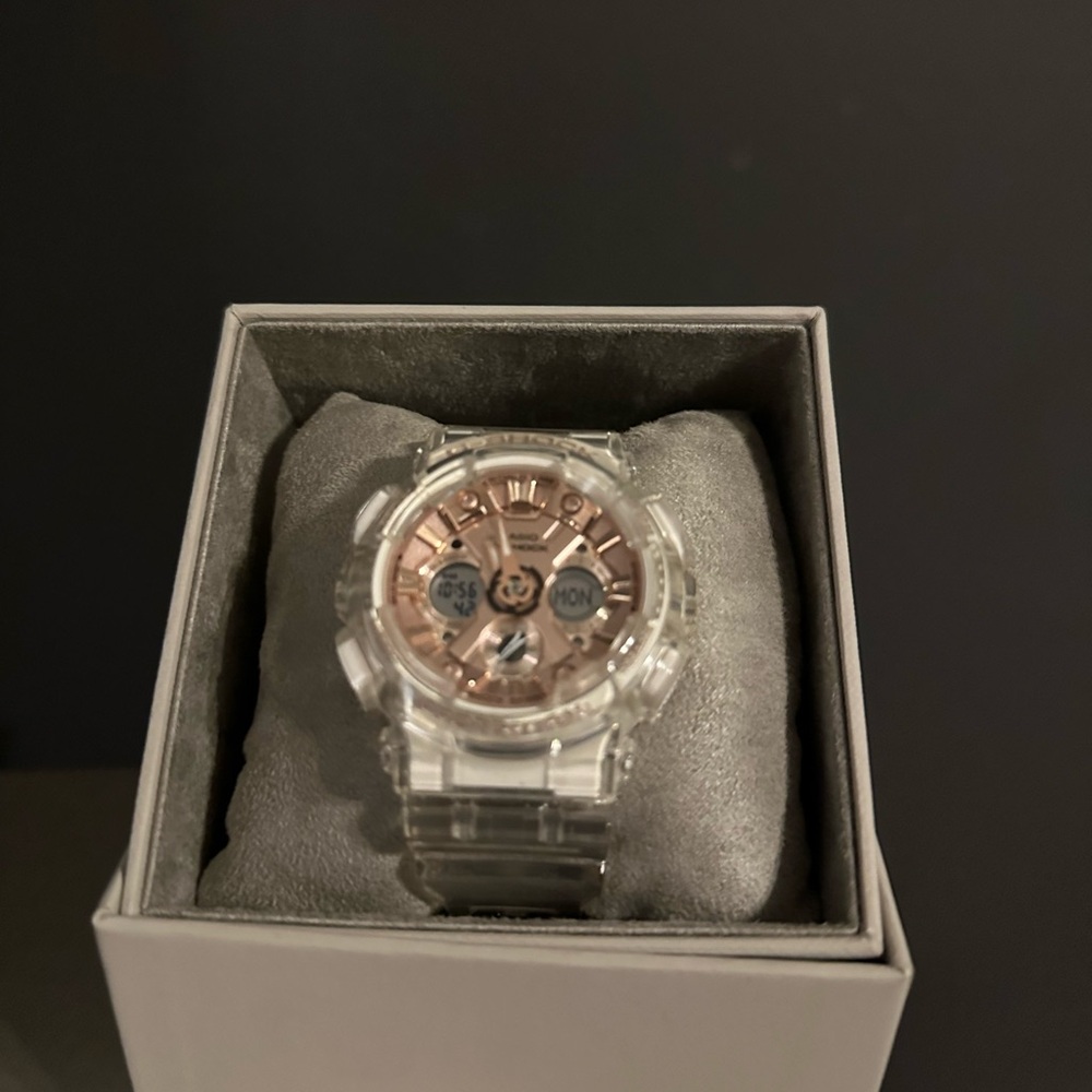G-shock, pink and white